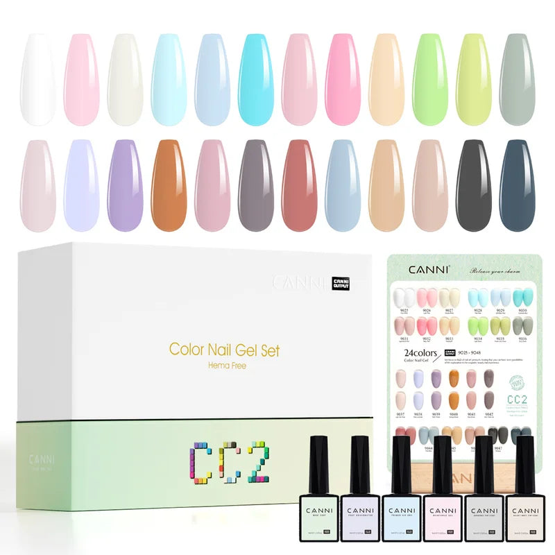 HEMA FREE Gel Nail Polish Kit 9ml Semi-Permanent Color Lacquer for Nails