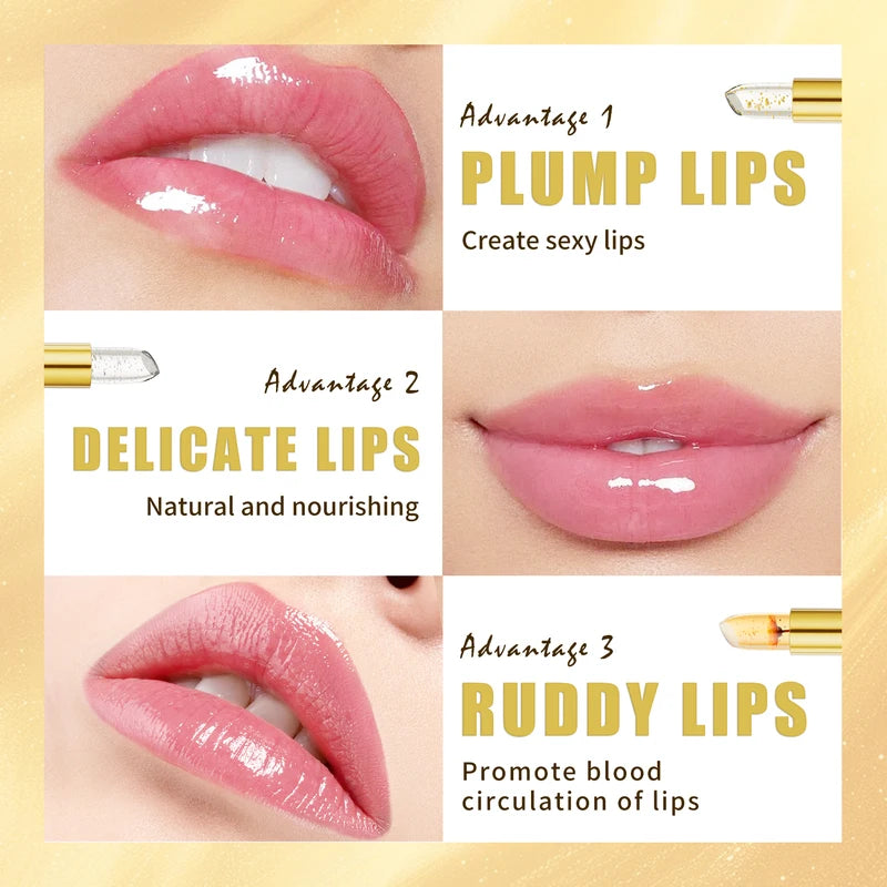 Color Changing Lip Balm Transparent Waterproof Moisturizing Crystal Jelly Lipstick