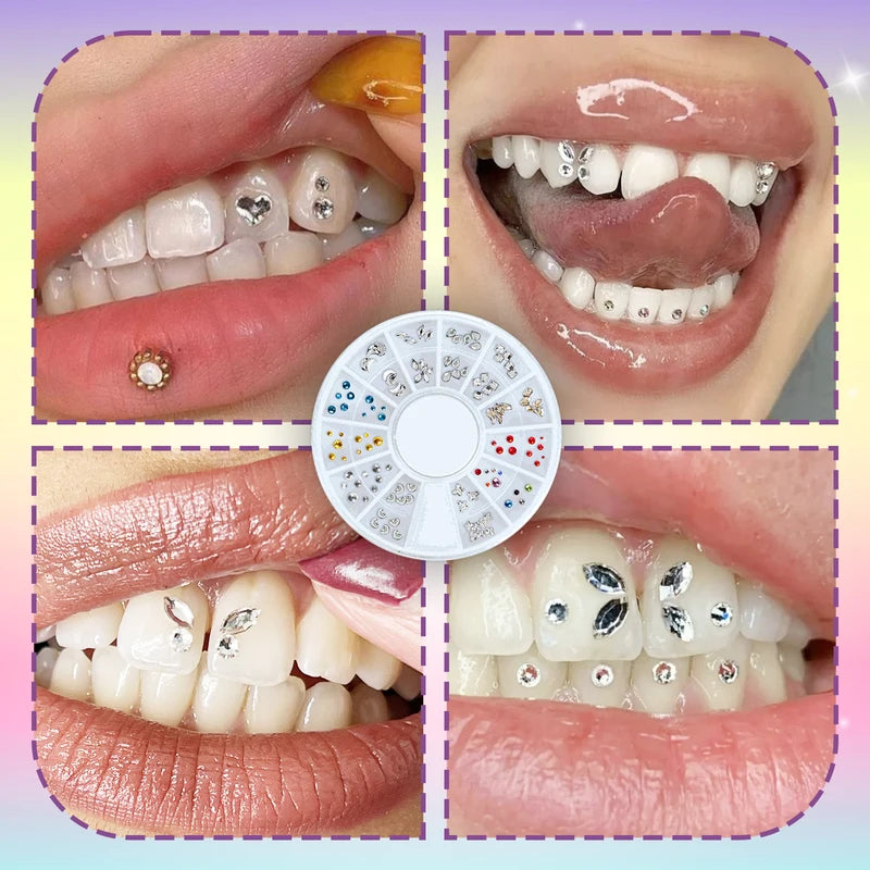 DIY Teeth Gems Kit with Glues and Light - Clear Precious Stone Dental Jewelry