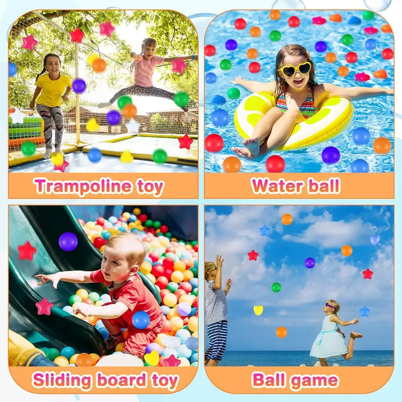 Colorful Ocean Balls Set of 100 Soft Crush-Resistant Toys for Children Toddlers & Infants