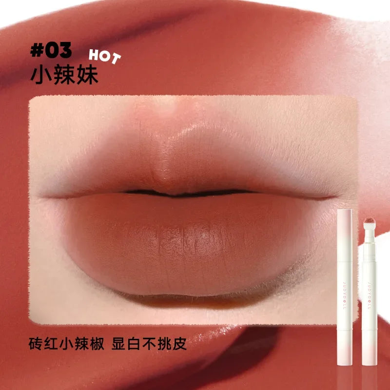 Hydrating Lip Powder Cream Cushion Lipstick - Matte, Non-Sticky, Long-Lasting