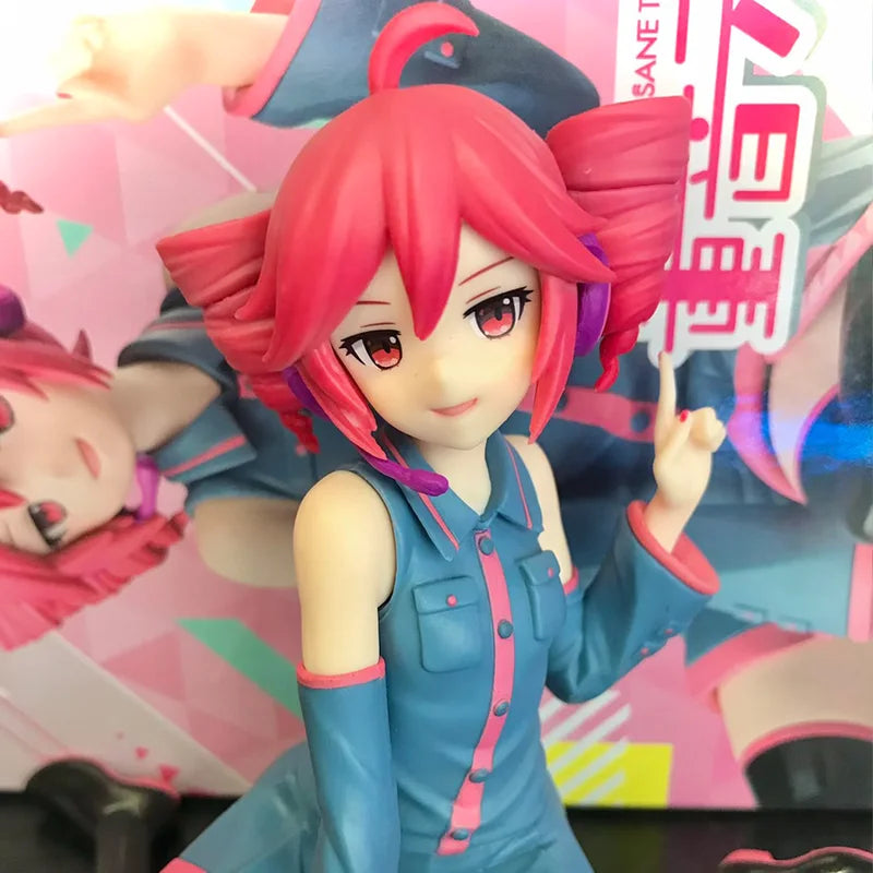 Kasane Teto Twin-Tail Anime Girl Figure Set - PVC Collectible Dolls for Desktop Display