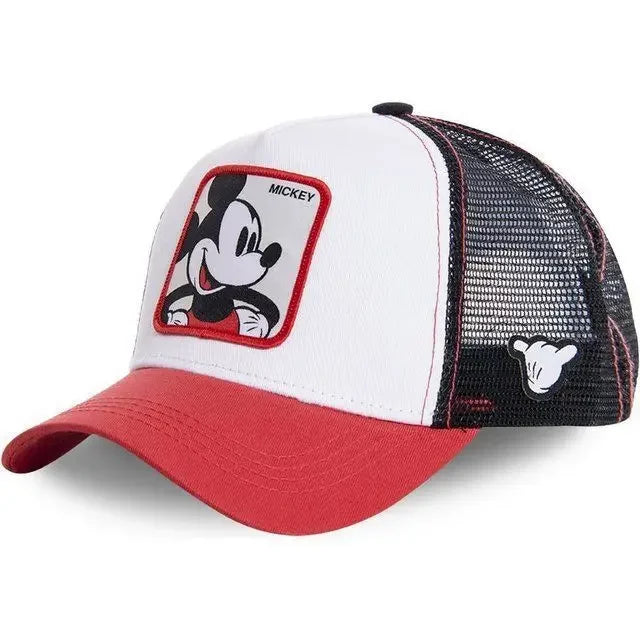 Kawaii Mickey Mesh Back Baseball Cap - Adjustable Sun Hat for Outdoor Streetwear