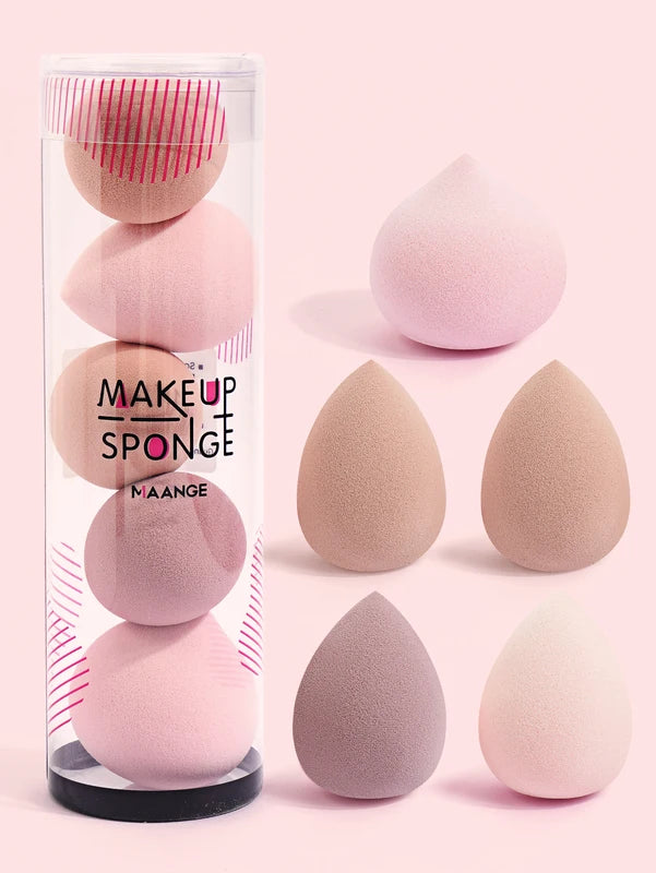 5PCS Makeup Sponge Blender Set for Foundation Concealer Powder and Cream - Multi-Color