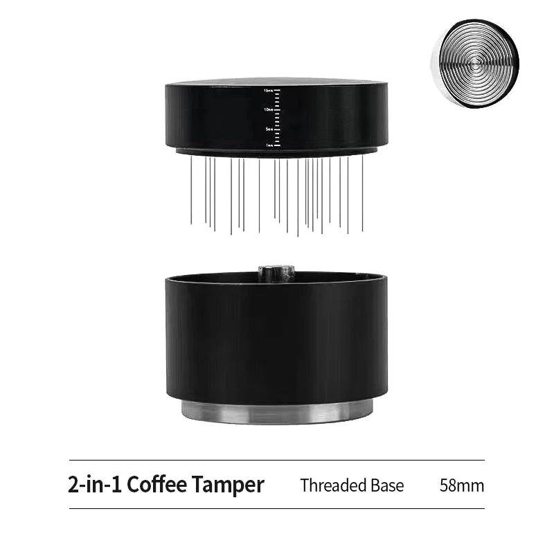 2-in-1 Coffee Tamper & Espresso WDT Tool Set - Professional Barista Accessories Kit