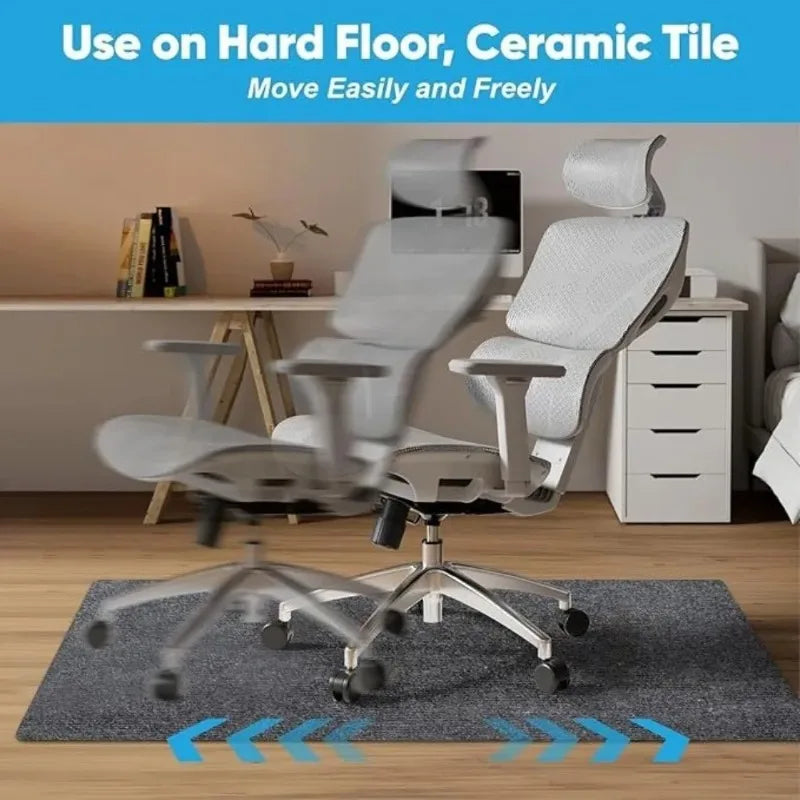 Non-Adhesive Office Chair Mat with Anti-Slip Grip for Floor Protection 90x120cm