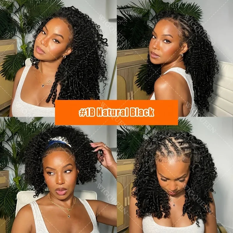 Reusable Curly Crochet Hair Extensions - Small Spiral Kinky Afro Textures