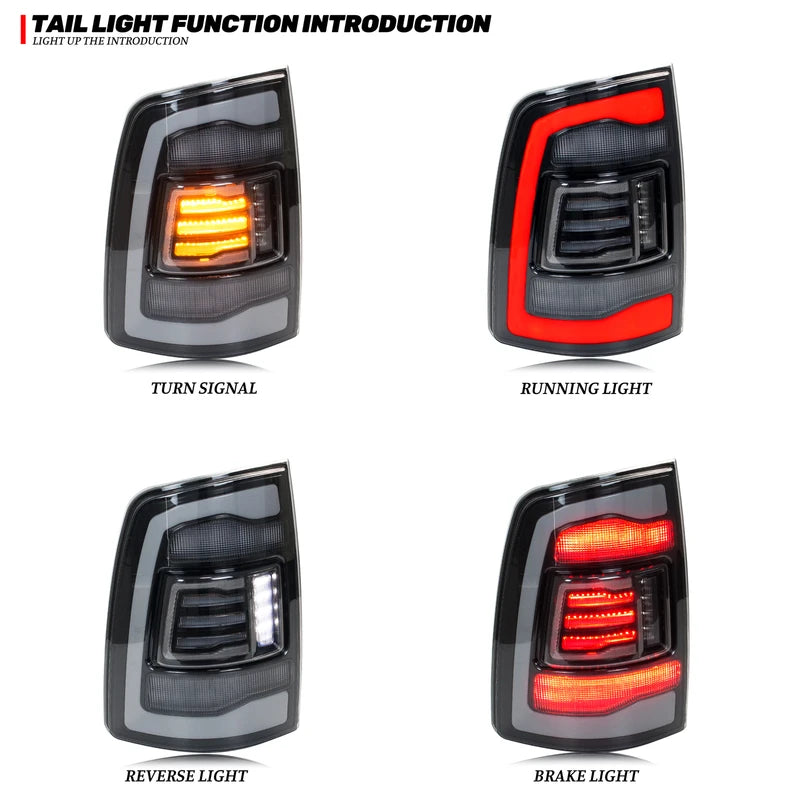 LED Tail Lights for Dodge Ram 1500 2500 3500 4th Gen Sequential Turn Signal