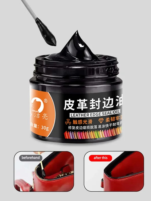 Leather Edge Oil Repair Kit for Leather Recoloring and Wear Restoration