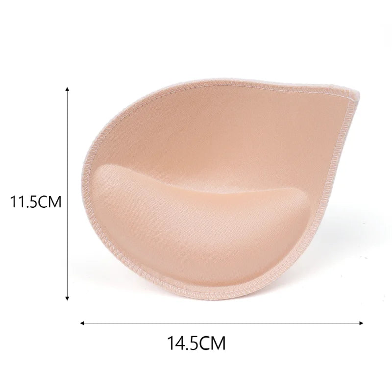 Thick Sponge Bra Pads for Women - Push Up & Breast Enhancer, Removable Inserts, 1 Pair