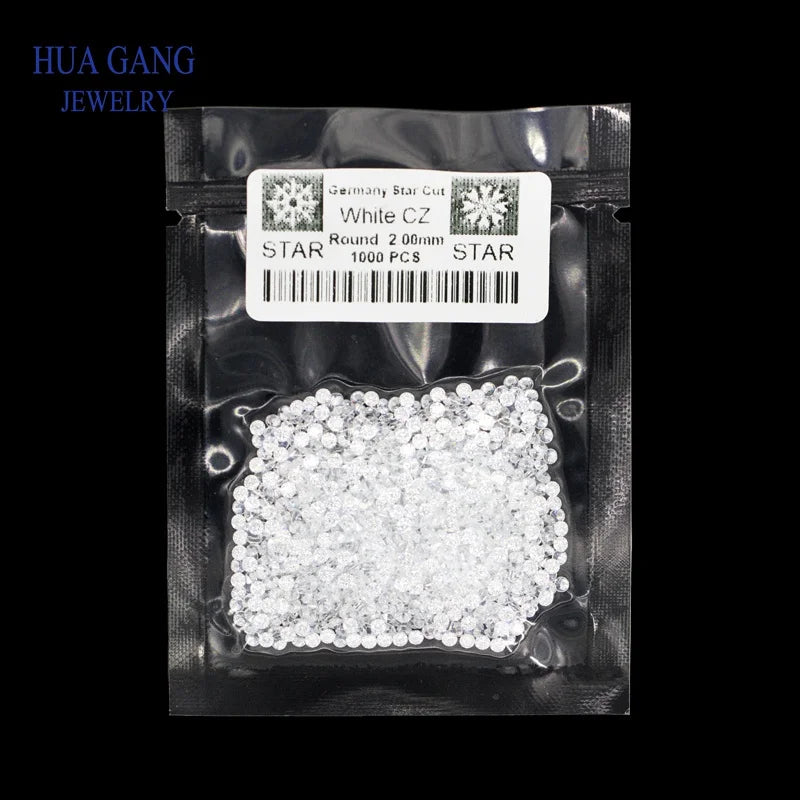 Small Cubic Zirconia Beads - Round Loose Stones for Jewelry Making