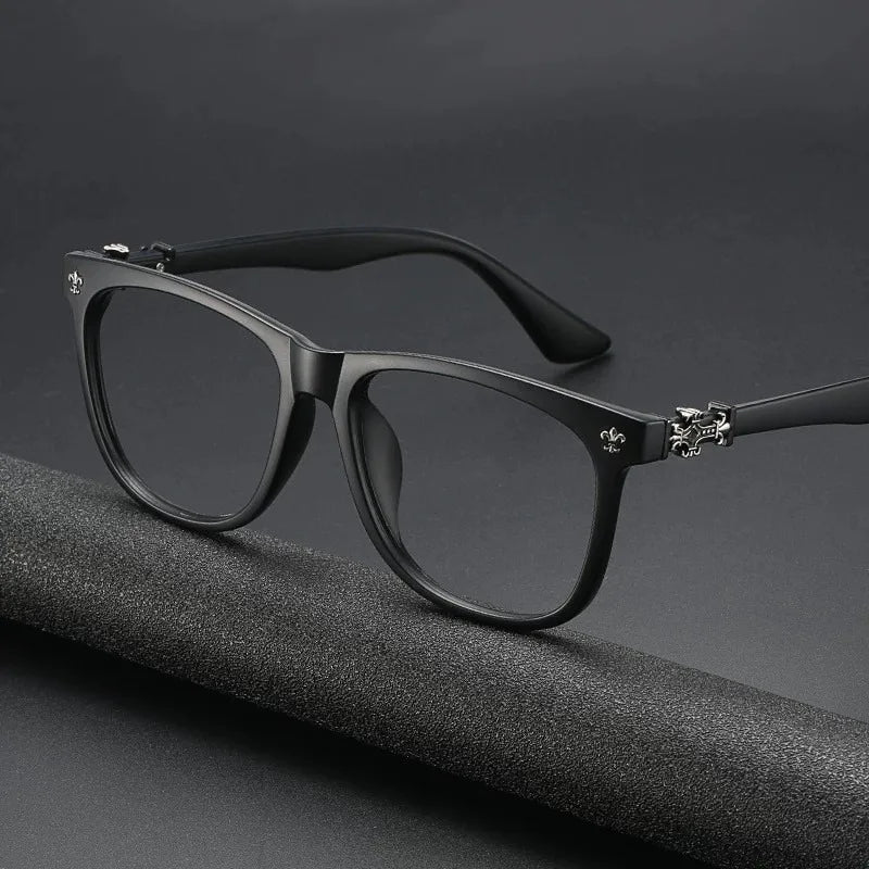 Fashion Glasses Frame Women & Men Square Eyeglasses Anti Blue Light Vintage Prescription