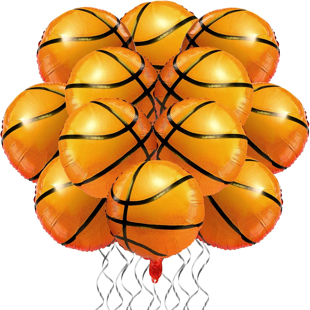 10 Pcs 18-Inch Sports Balls Party Supplies for Kids' Birthdays - Baseball, Golf, Rugby, Volleyball
