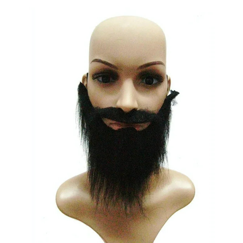 Fake Beard Mustache Party Favors for Halloween & Events - U Shape Artificial Costume Accessory