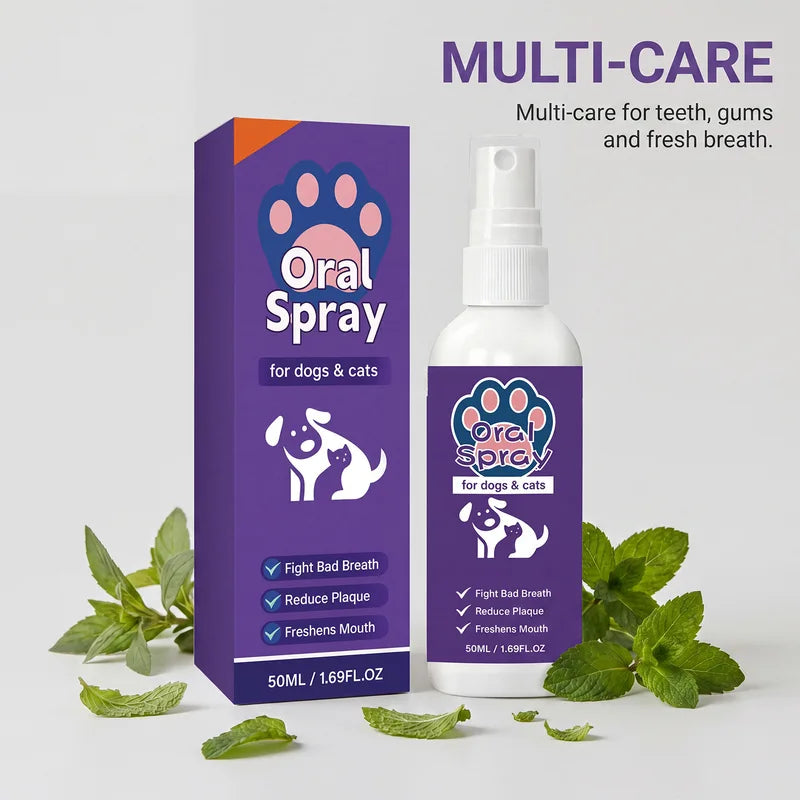 Pet Breath Freshener Spray - Oral Care for Puppies & Kittens, 50ml