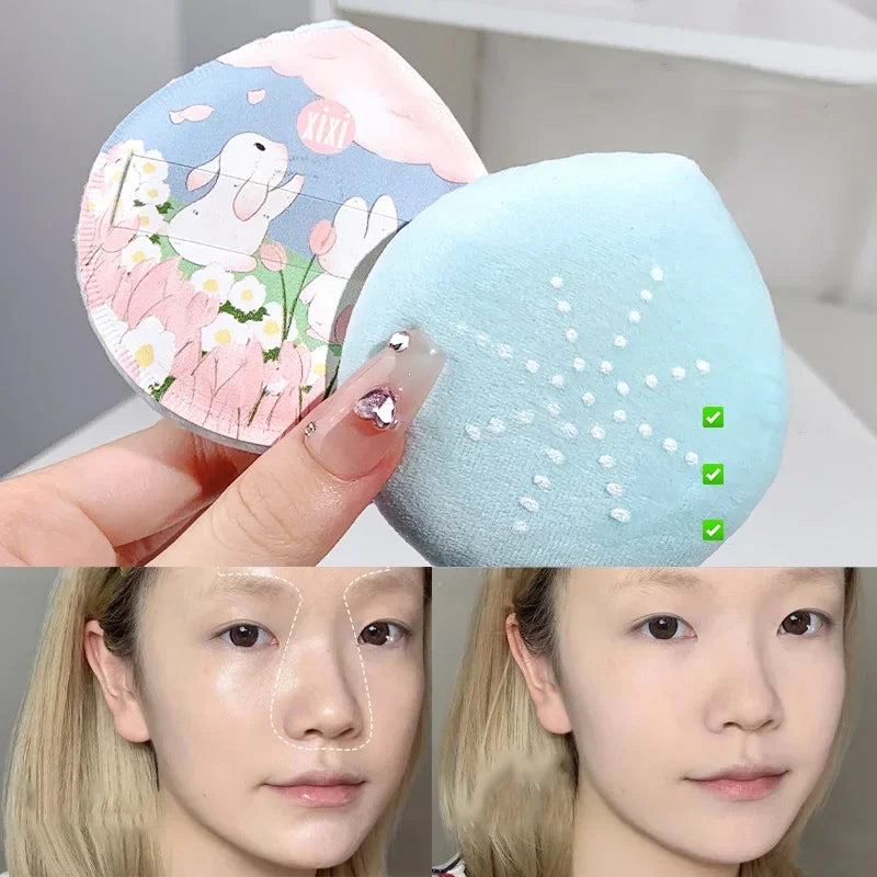 Thick Velvet Makeup Sponge Set - Face Powder Puff for Flawless Finish