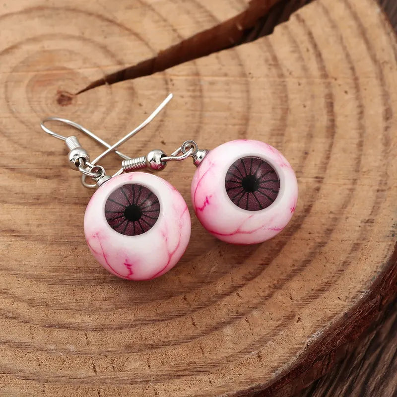 Halloween Gothic Bloodshot Eyeball Earrings 3D Horror Jewelry Gift
