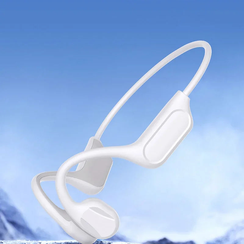 IPX8 Waterproof Bone Conduction Bluetooth Earphones Wireless Sports Headset with Mic