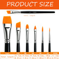 6 Pcs Professional Face Painting Brush Kit for Watercolor, Makeup, Nail Art & More
