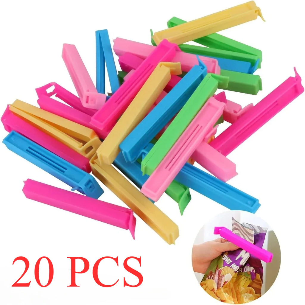 Food Seal Clip Set - Reusable Airtight Bag Sealer Clips for Snack & Food Storage