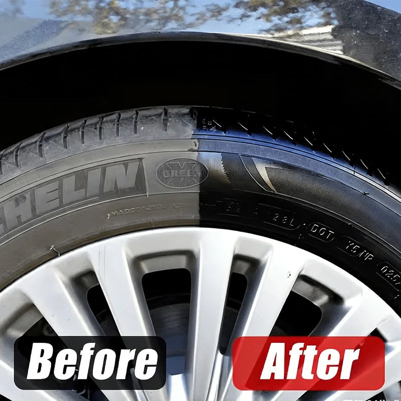 High-Gloss Tire Wax - Long-Lasting Black Tire Shine & Anti-Aging Protection