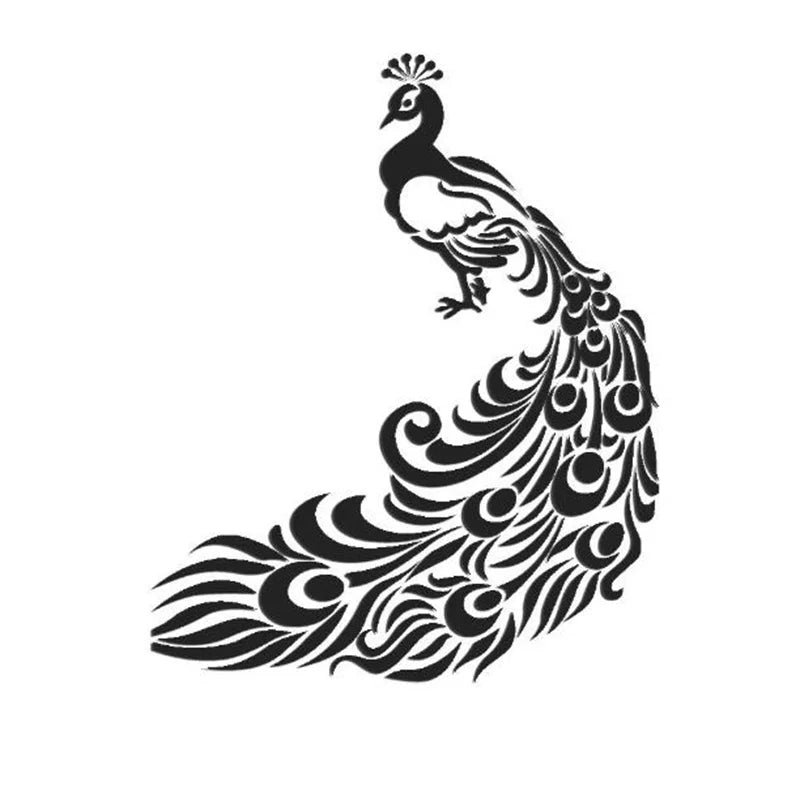 Acrylic Peacock Mirror Wall Sticker - Geometric Home Decor, DIY Wall Art for Living Room & Bedroom