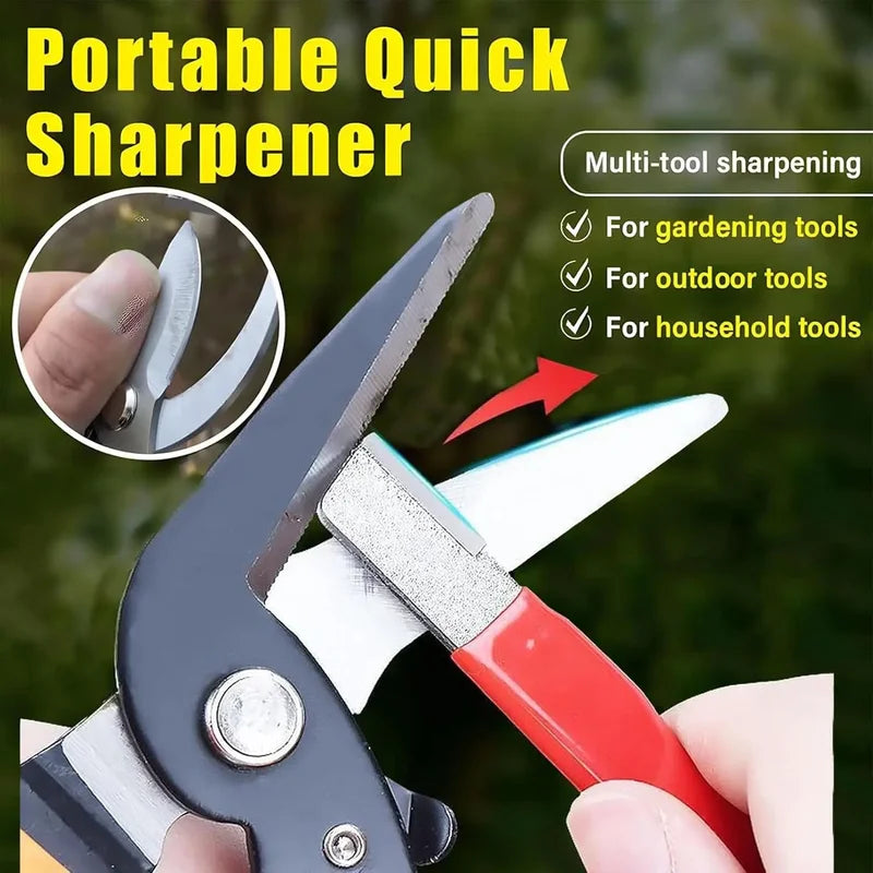 Manual Knife Sharpener Alloy Steel Portable Sharpening Stone for Kitchen & Garden Tools