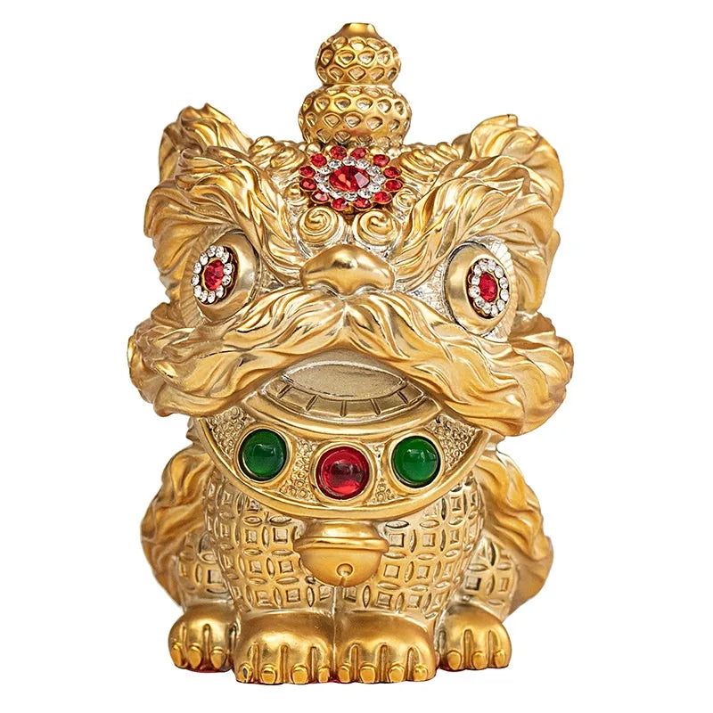 Creative Lion Dance Figurines for Home Decor and Gift - High-Design Desktop Art
