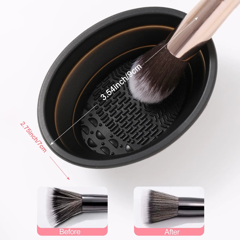 36Pcs Makeup Tool Kit with Brushes Sponges & Storage Bag - Professional Cosmetic Set