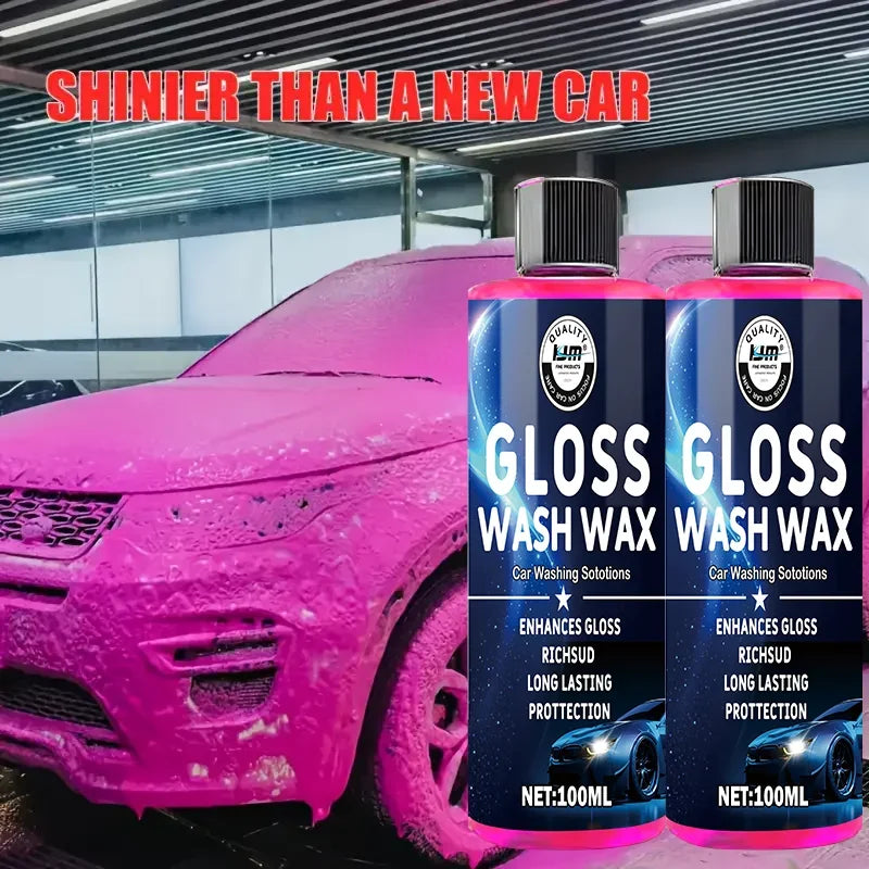 Car Wash Solution Wax Wash 100ml for Auto Detailing - Shine & Protection