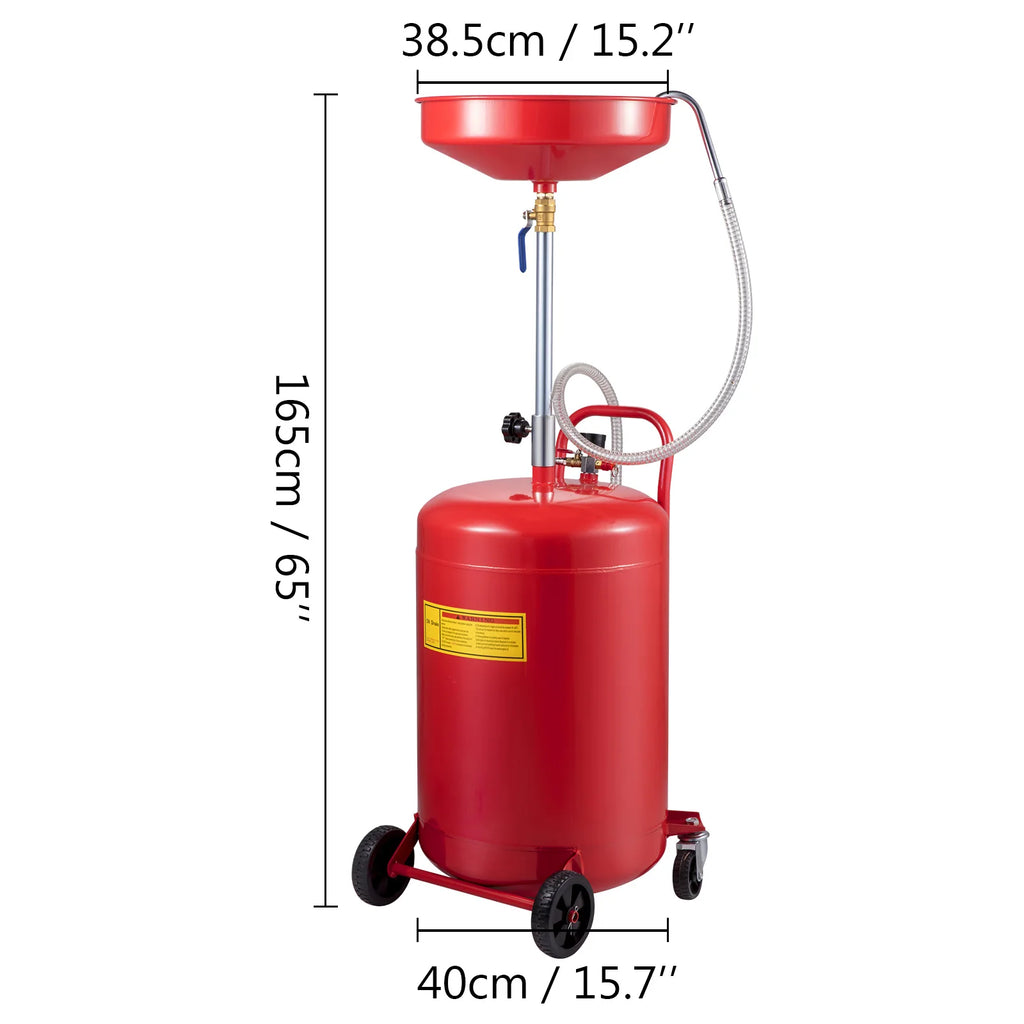 20 Gallon Waste Oil Drain Tank with Air Operated Drainer & Pressure Regulating Valve