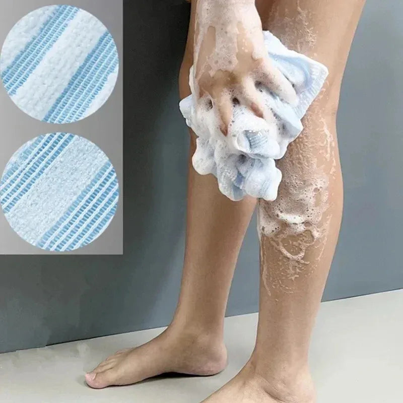 Ultra-Long Exfoliating Back Towel with Silver Ions - Antibacterial Multifunctional Shower & Bath Cloth