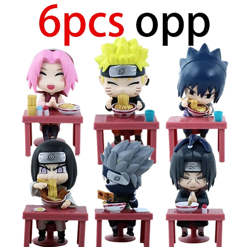 Anime Action Figures - Naruto Sasuke Kakashi PVC Miniatures, Series Blind Box Gift