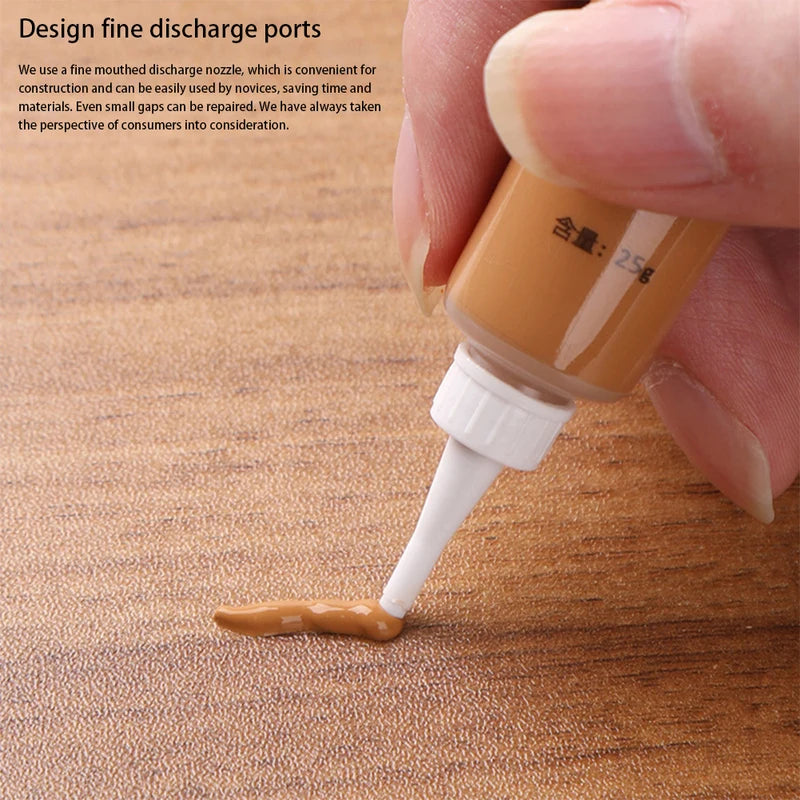 Wood Repair Paste - Multi-Color Scratch and Crack Filler for Furniture, 25g