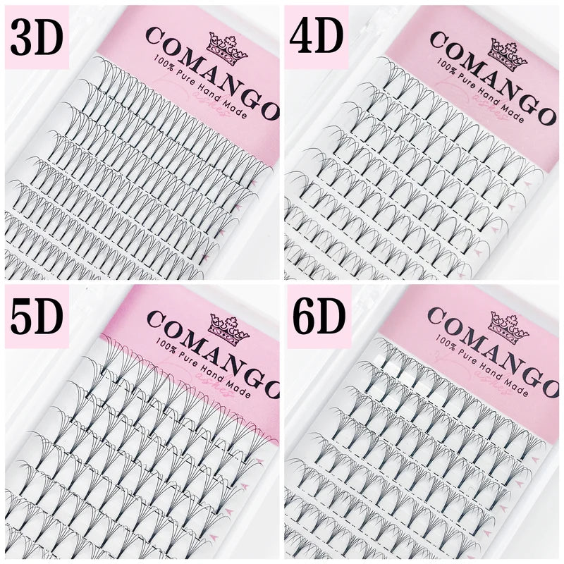 Premade Eyelash Extensions Fans 5pcs Tray Russian Volume Lashes for Eye Beauty