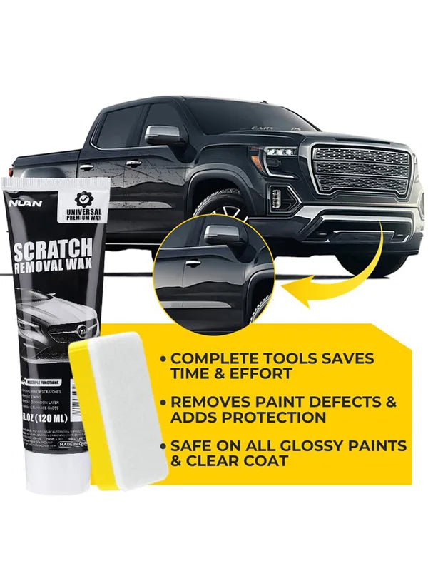 Car Scratch Remover Wax Kit - Deep Scratch Repair & Surface Polish - 120ml with Sponge & Cloth
