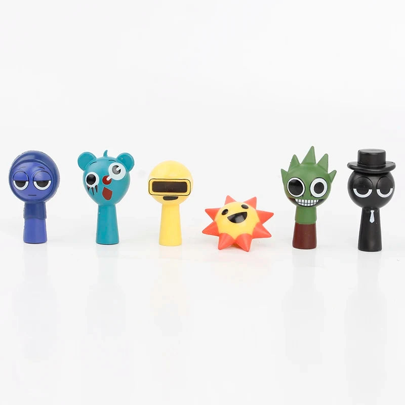 24pcs Mini Action Figure Set Cartoon Movie Sprunki Wenda Toys for Kids
