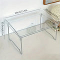Clear Acrylic Desktop Organizer - Foldable & Stackable Storage for Office & Kitchen