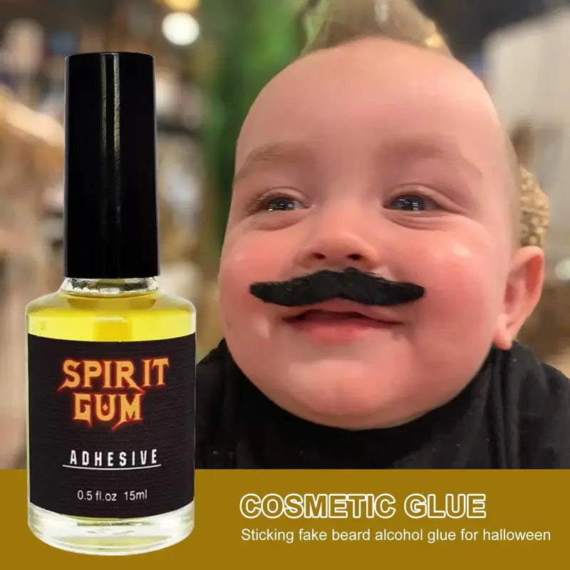 Spirit Gum Fake Beard Adhesive for High-Realism Face Makeup Halloween Costumes