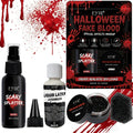 Halloween SFX Makeup Kit Set Including Fake Blood Latex & Sponges - 5 Pieces