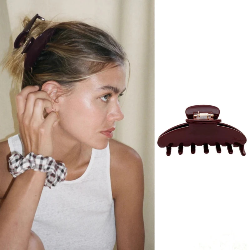 Large Solid Color Hair Claw Clip for Women - Summer Hair Accessories