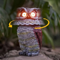 Solar Owl Garden Statue with Glowing Eyes Outdoor Decor Resin Sculpture