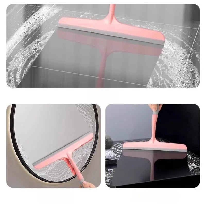 Double-Sided Silicone Glass Wiper Blade with Scraper for Window Cleaning
