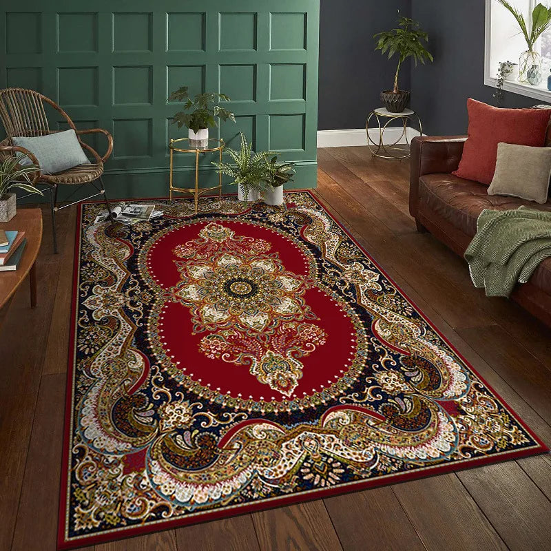 Velvet Persian Rug 40x60cm Exotic Living Room Carpet Home Bedroom Decor