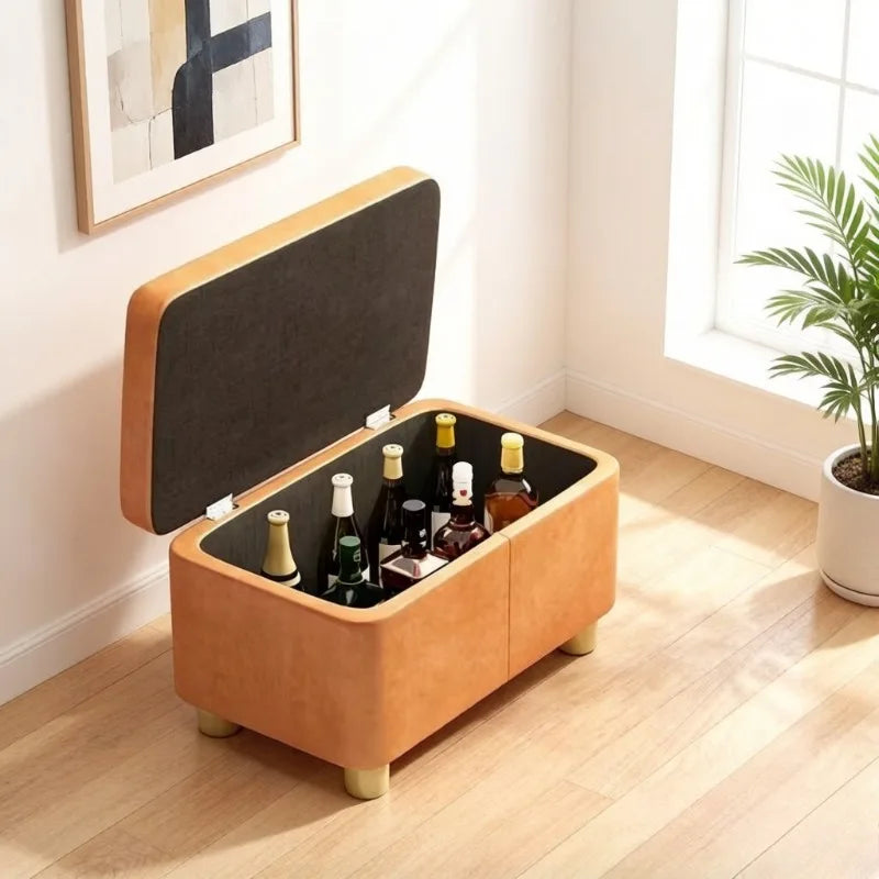Multifunctional Storage Low Stool for Home Living Room Entryway - Small Bench