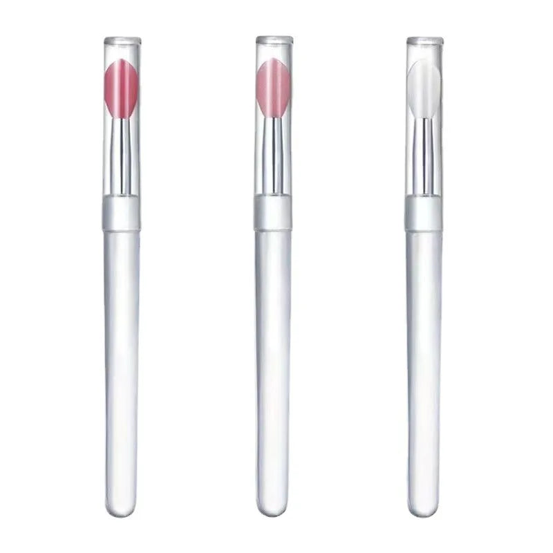 Portable Silicone Lip & Eye Makeup Brush Set - Soft, Multifunctional Applicators
