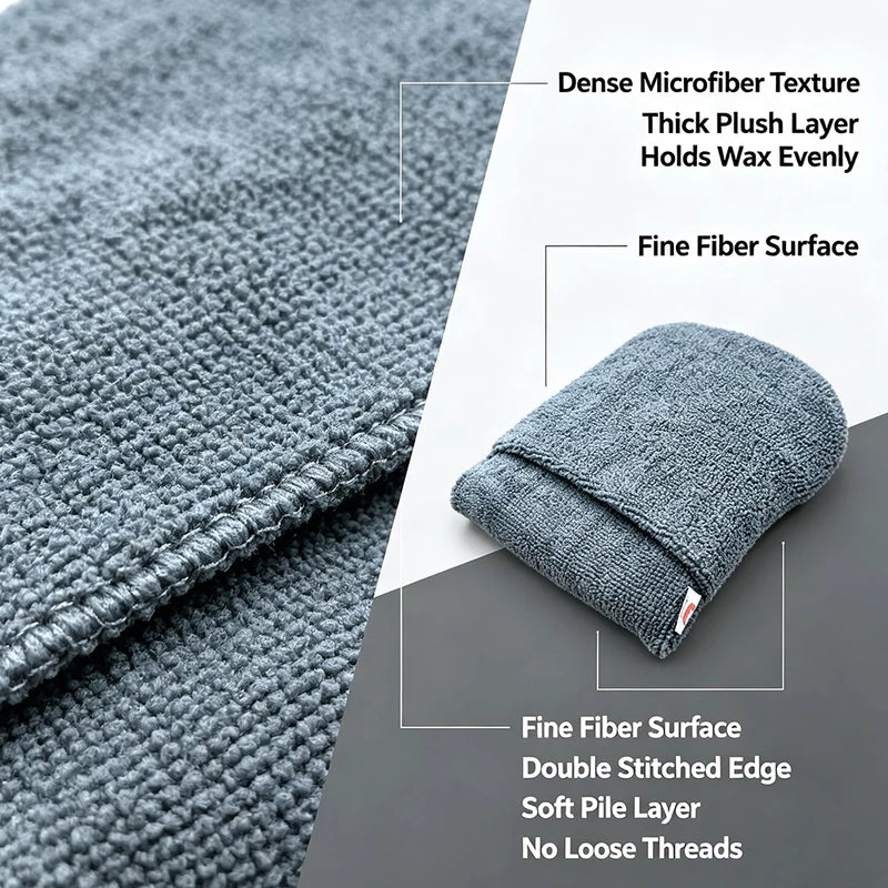 Car Polishing Wax Applicator Mitts Microfiber Foam Sponge for Detailing