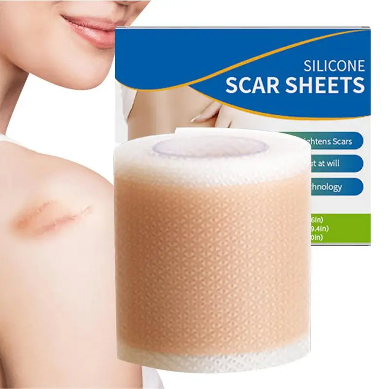 Self-Adhesive Silicone Scar Tape - Reusable Skin Care Strips for Scar Reduction 4x50cm