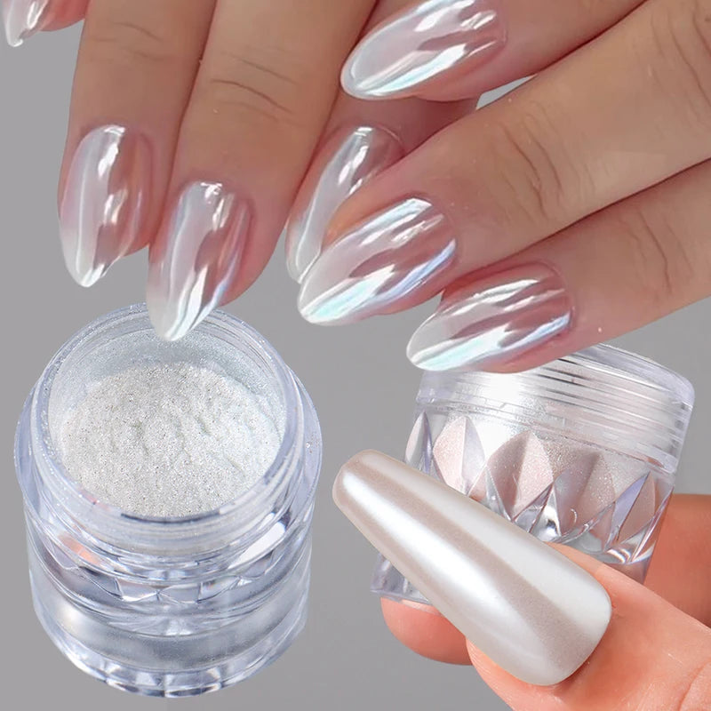 Mirror Nail Powder Set for Chrome & Fairy Pink Effects - Nail Art Decoration