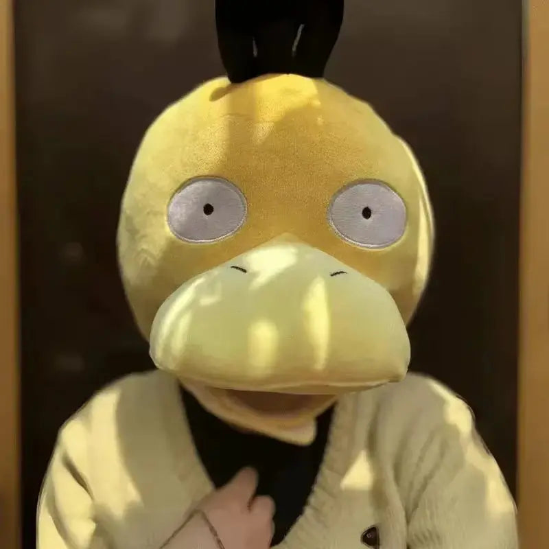 Anime Plush Pillow - Psyduck Kawaii Stuffed Headgear Toy for Fans